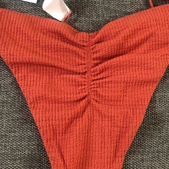 Women’s BECCA Beccaswim Pucker Up Tie Side Swim Bottom Swimwear Ginger M - Picture 8 of 17